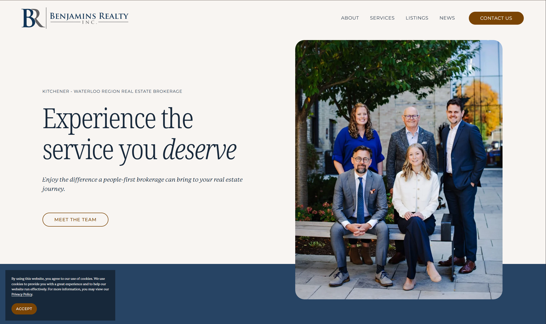 Benjamins Realty WordPress website
